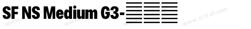 SF NS Medium G3字体转换